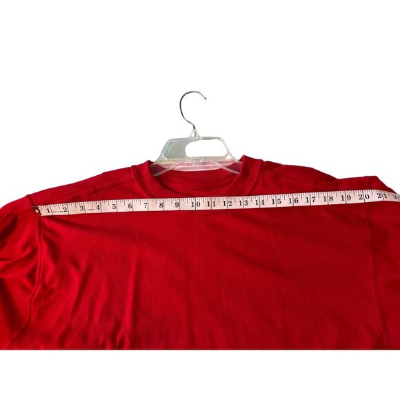 Large Red Long Sleeve T-shirt  Crew Neck 5g - Picture 3 of 10